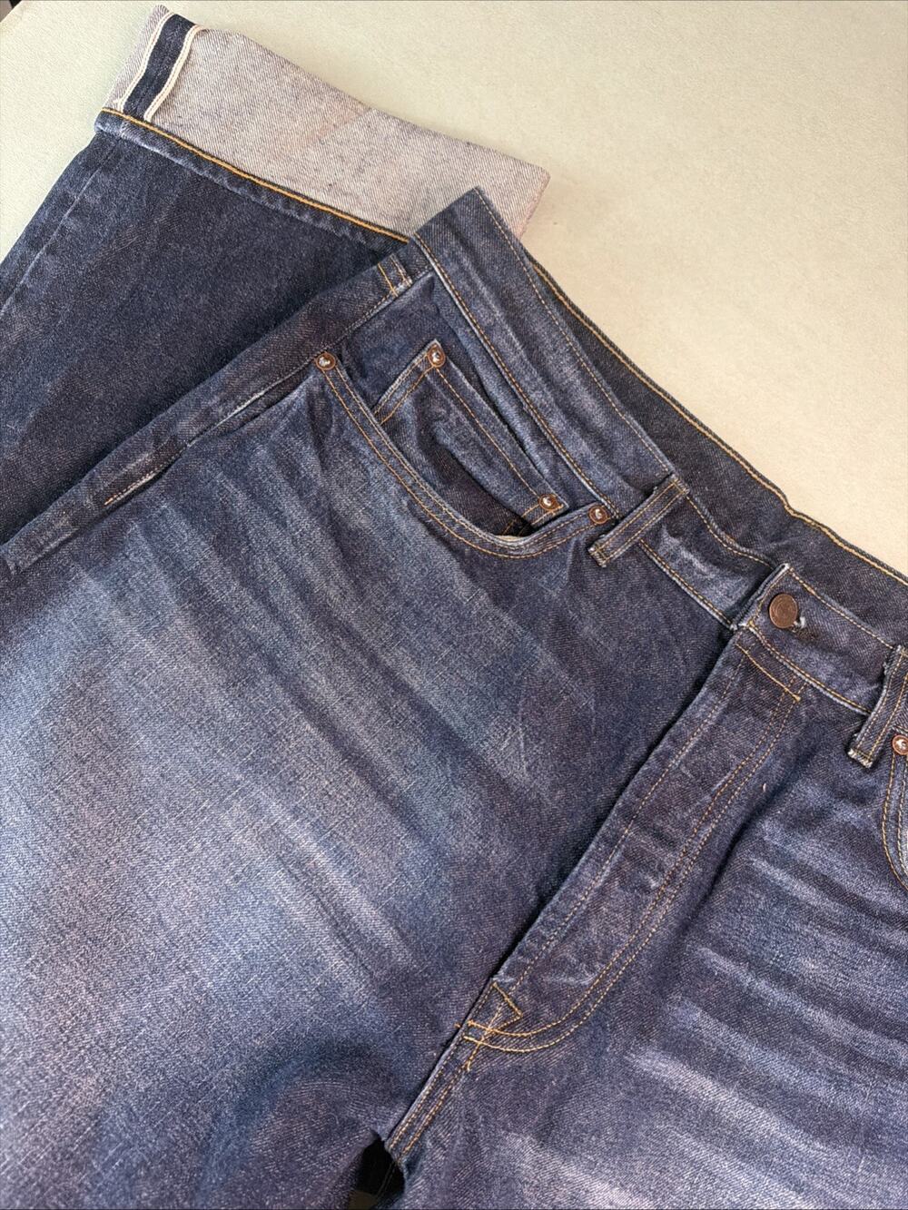 Imogene + Willie x Lewis Jeans Mens 38 Selvedge Denim Dark Wash Made USA